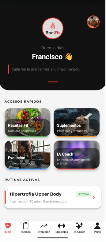 Pantalla inicio